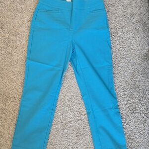 Chico's Teal So  Slimming Crop Pants